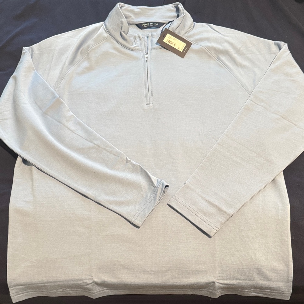 Peter Millar Men's Quarter Zip Light Blue - Never Worn ($200 MSRP)
